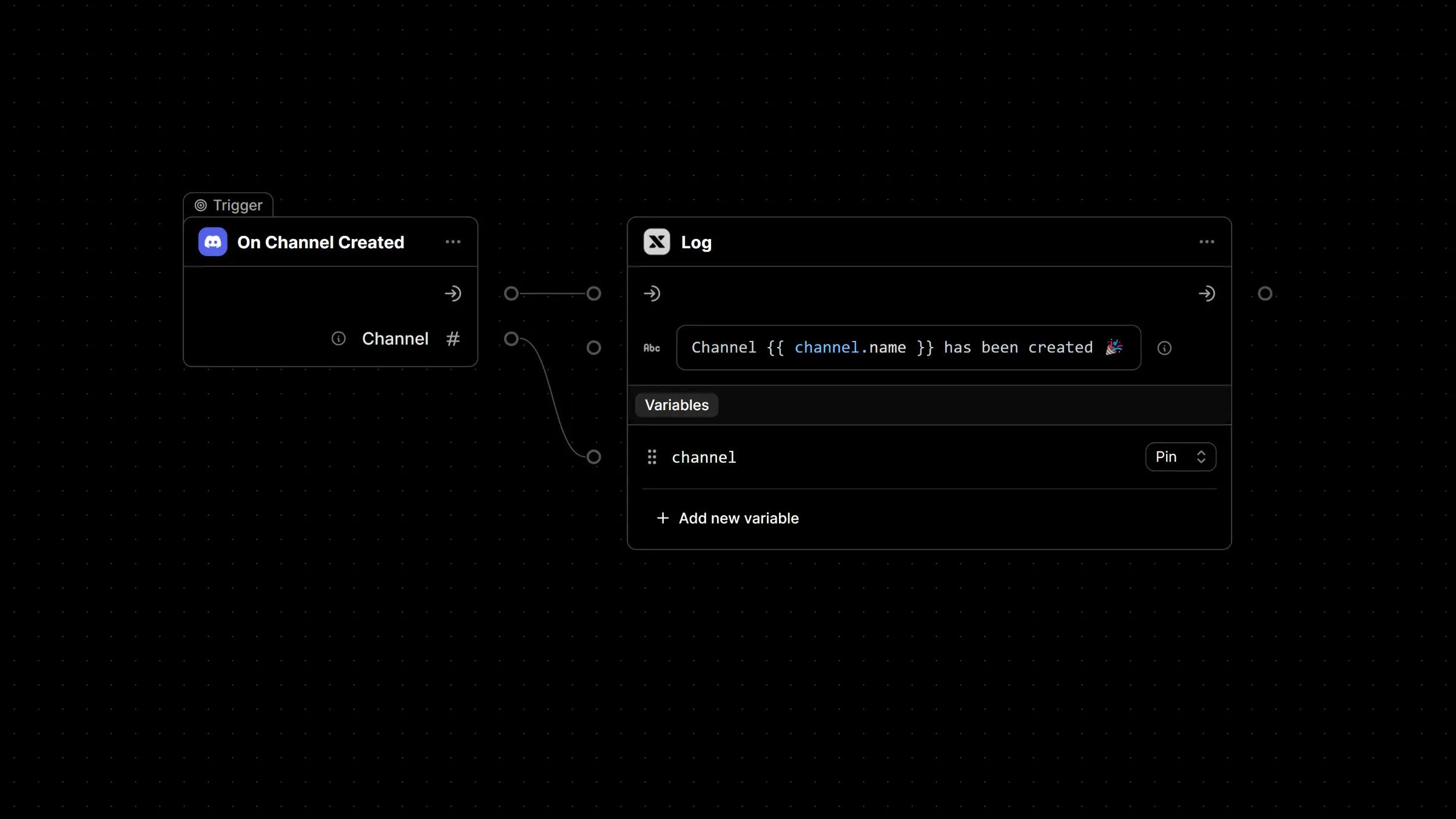 Node Variables Example