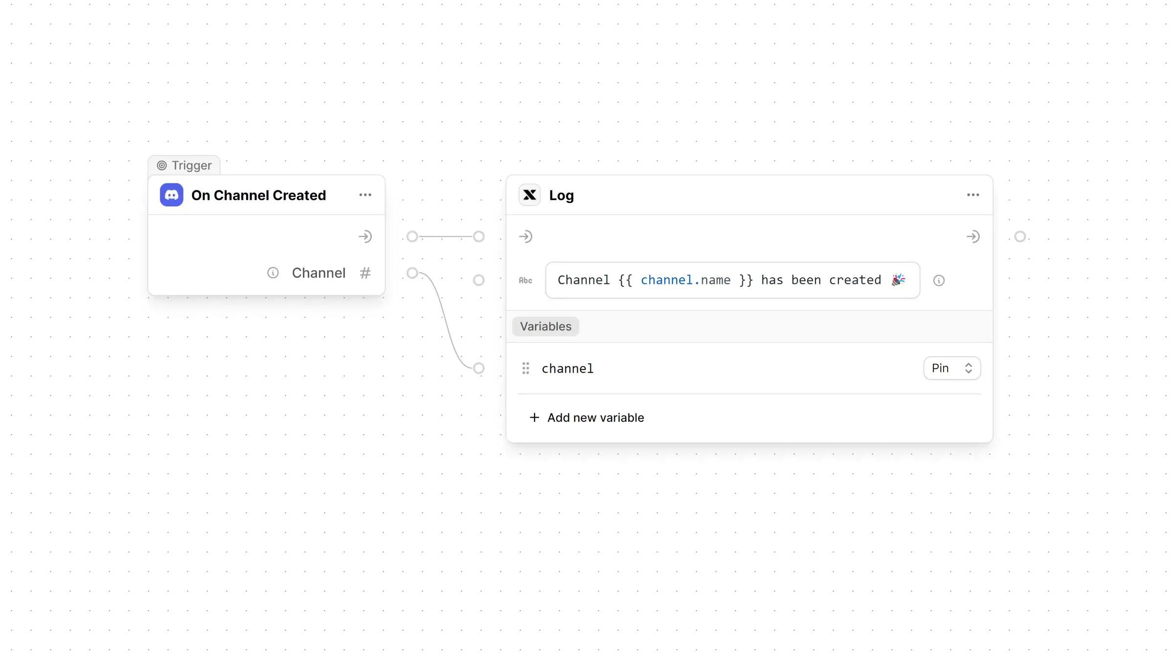 Node Variables Example